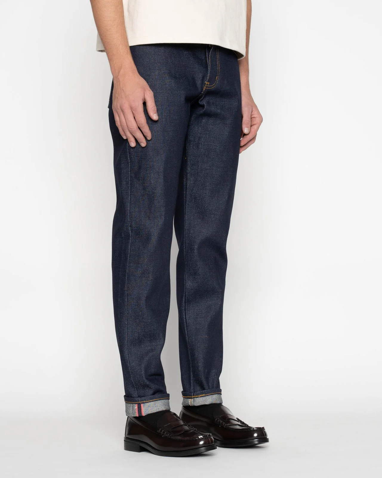 Naked & Famous Denim Easy Guy Relaxed Tapered Mens Jeans - Elephant 14 / Dirty Elephant - Image 3