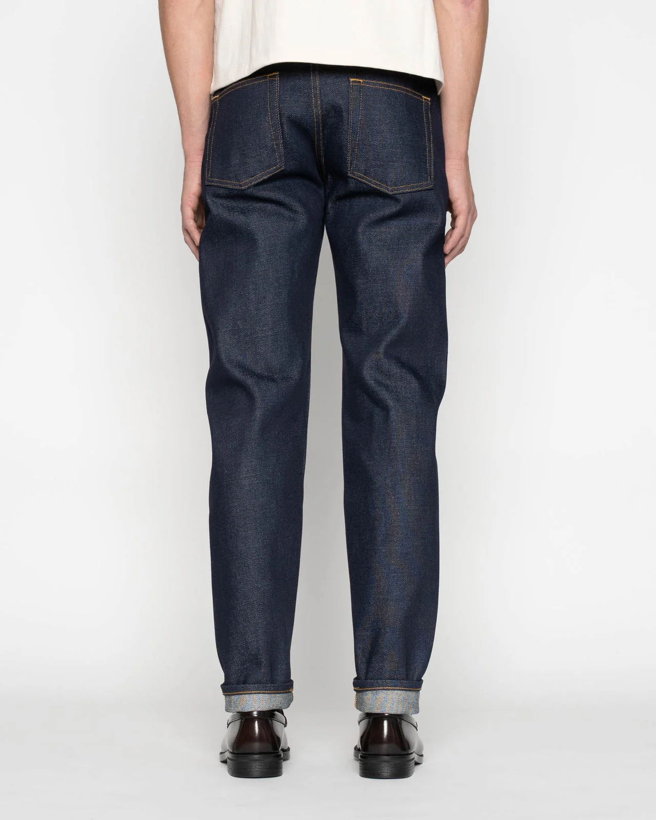 Naked & Famous Denim Easy Guy Relaxed Tapered Mens Jeans - Elephant 14 / Dirty Elephant - Image 4