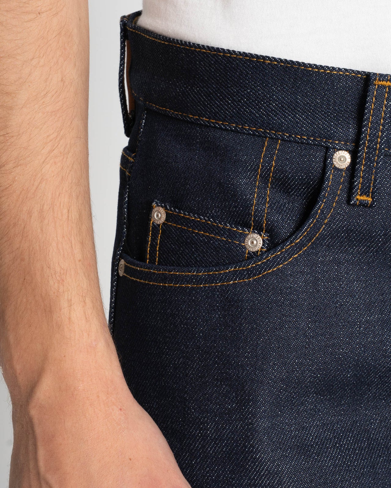 Naked & Famous Denim Easy Guy Relaxed Tapered Mens Jeans - Elephant 14 / Dirty Elephant - Image 5