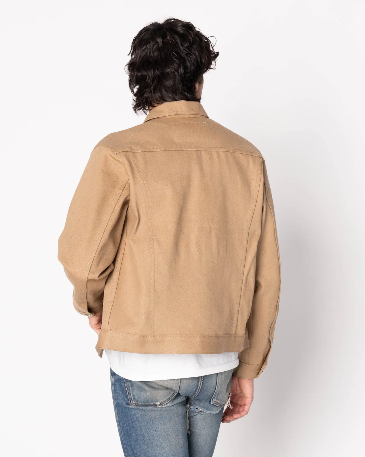 Naked & Famous Denim Jacket - Brown Fox Selvedge - Image 3