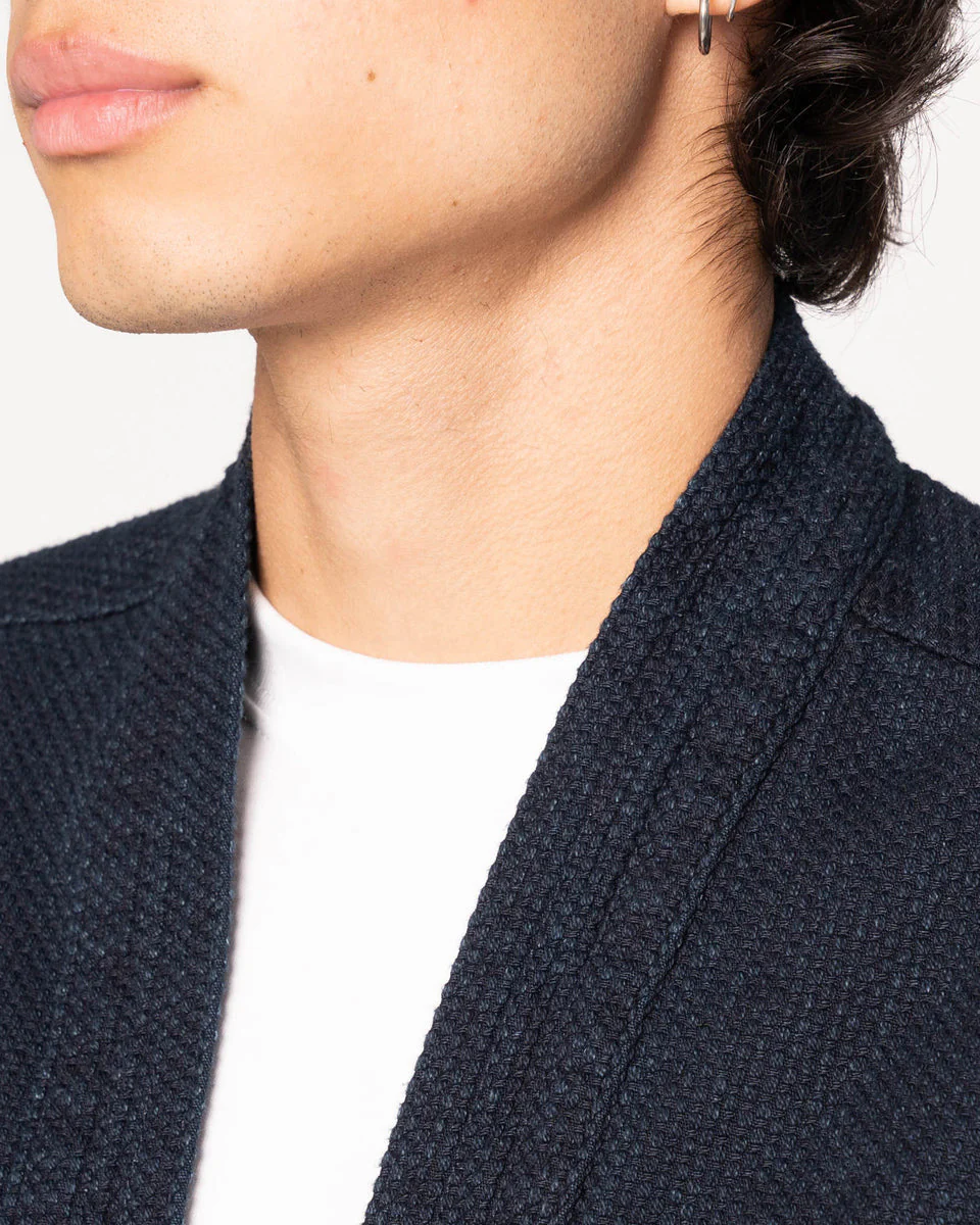 Naked & Famous Denim Kimono Shirt - Indigo Sashiko - Image 4