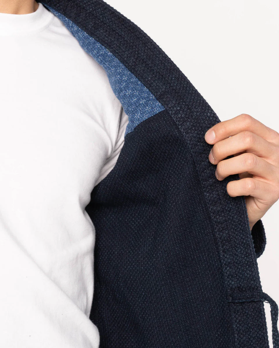 Naked & Famous Denim Kimono Shirt - Indigo Sashiko - Image 5