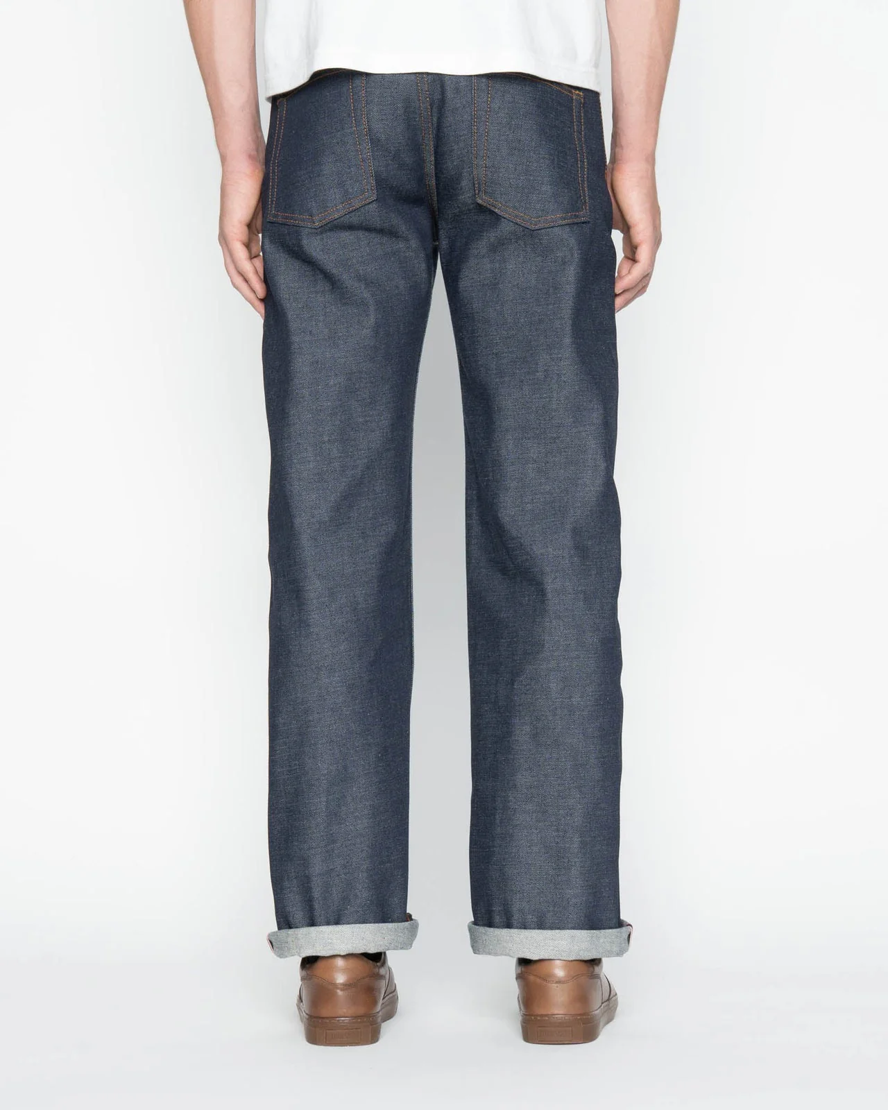 Naked & Famous Denim Strong Guy Relaxed Straight Mens Jeans - Dirty Fade Selvedge - Image 5