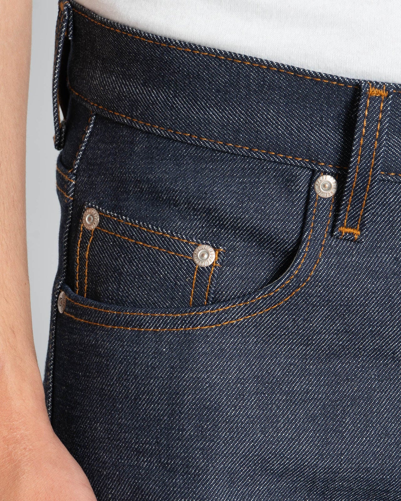 Naked & Famous Denim Strong Guy Relaxed Straight Mens Jeans - Dirty Fade Selvedge - Image 6