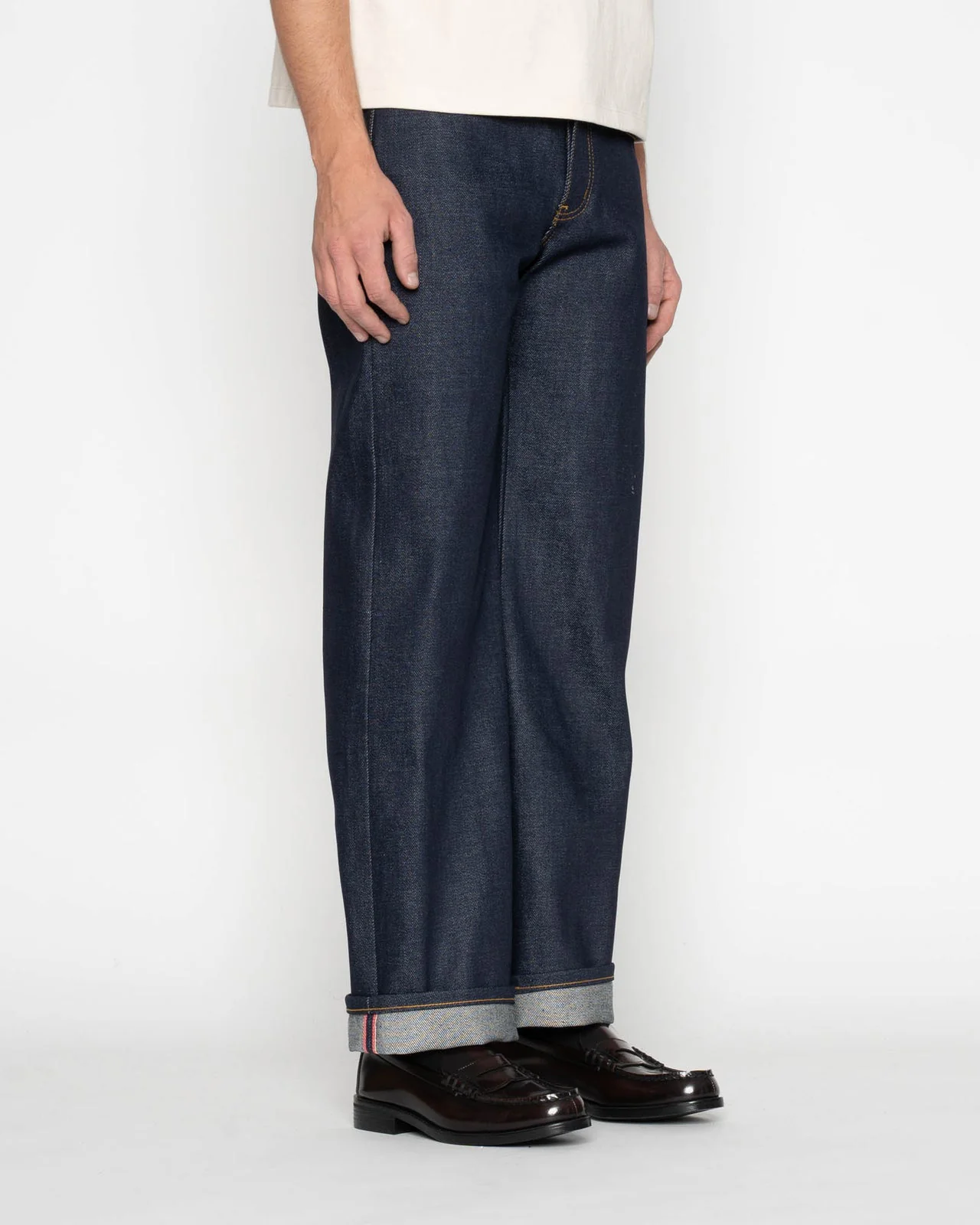 Naked & Famous Denim Strong Guy Relaxed Straight Mens Jeans - Elephant 14 / Dirty Elephant - Image 3