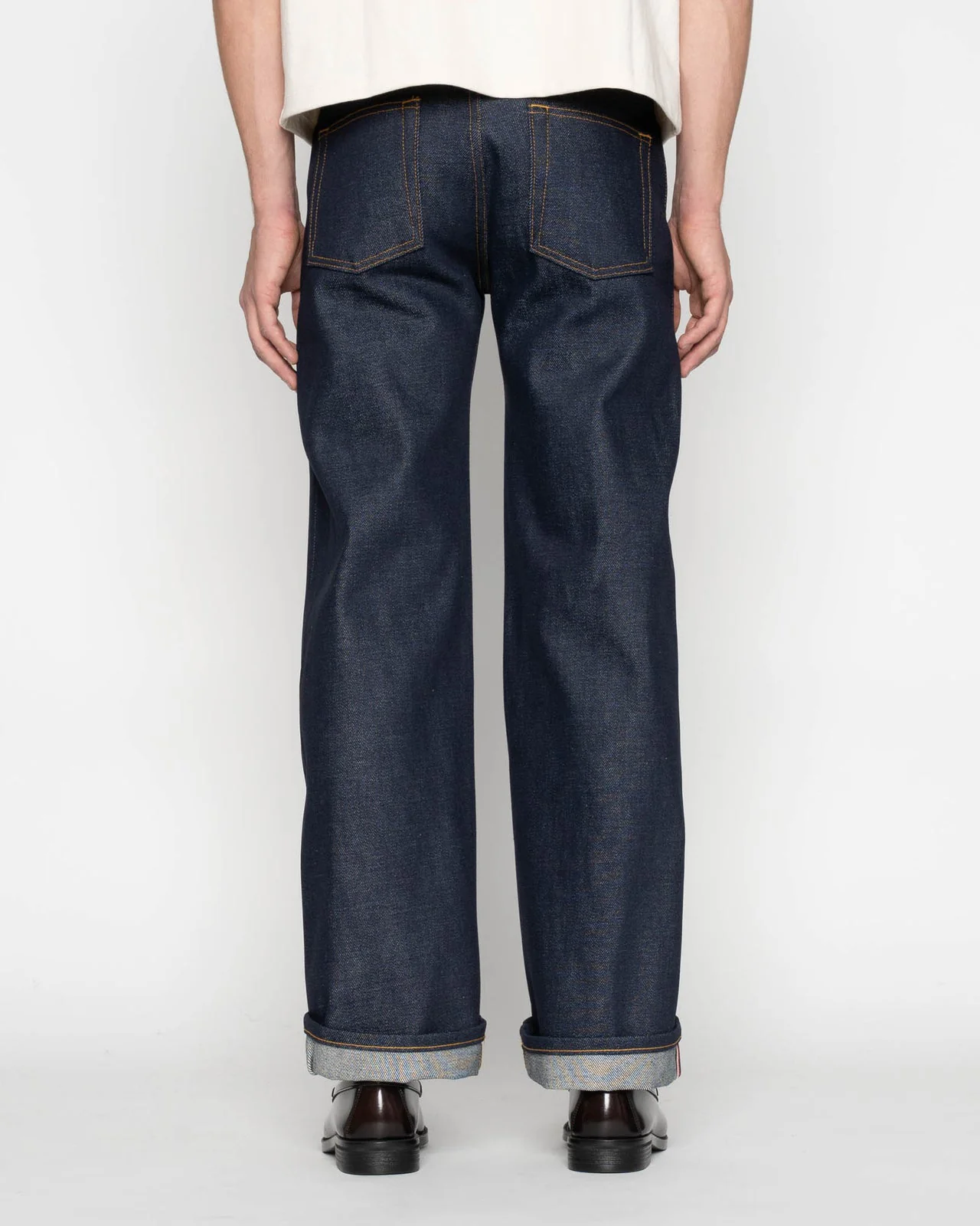 Naked & Famous Denim Strong Guy Relaxed Straight Mens Jeans - Elephant 14 / Dirty Elephant - Image 4