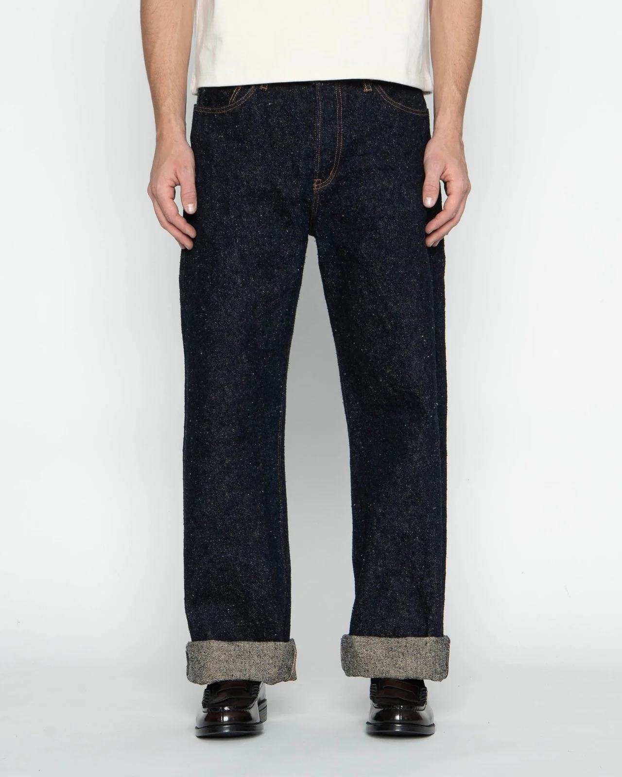 Naked & Famous Denim Strong Guy Relaxed Straight Mens Jeans - MIJ16 Genseki Selvedge - Image 3