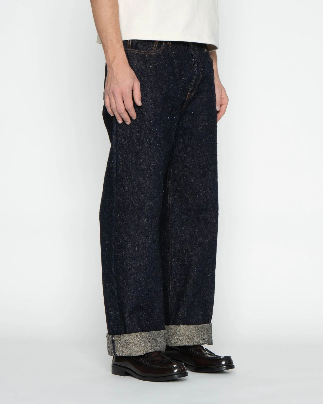 Naked & Famous Denim Strong Guy Relaxed Straight Mens Jeans - MIJ16 Genseki Selvedge - Image 4