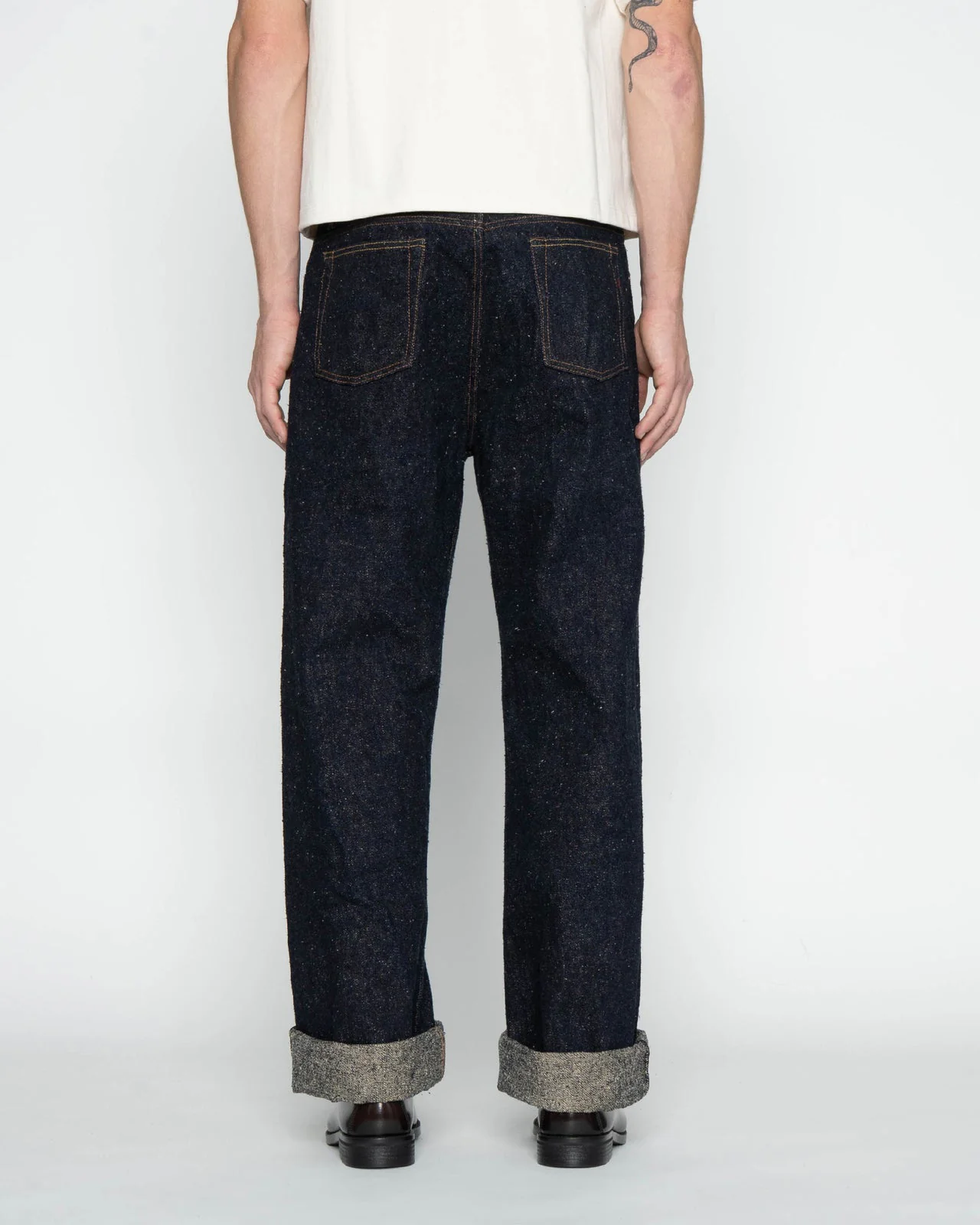 Naked & Famous Denim Strong Guy Relaxed Straight Mens Jeans - MIJ16 Genseki Selvedge - Image 5
