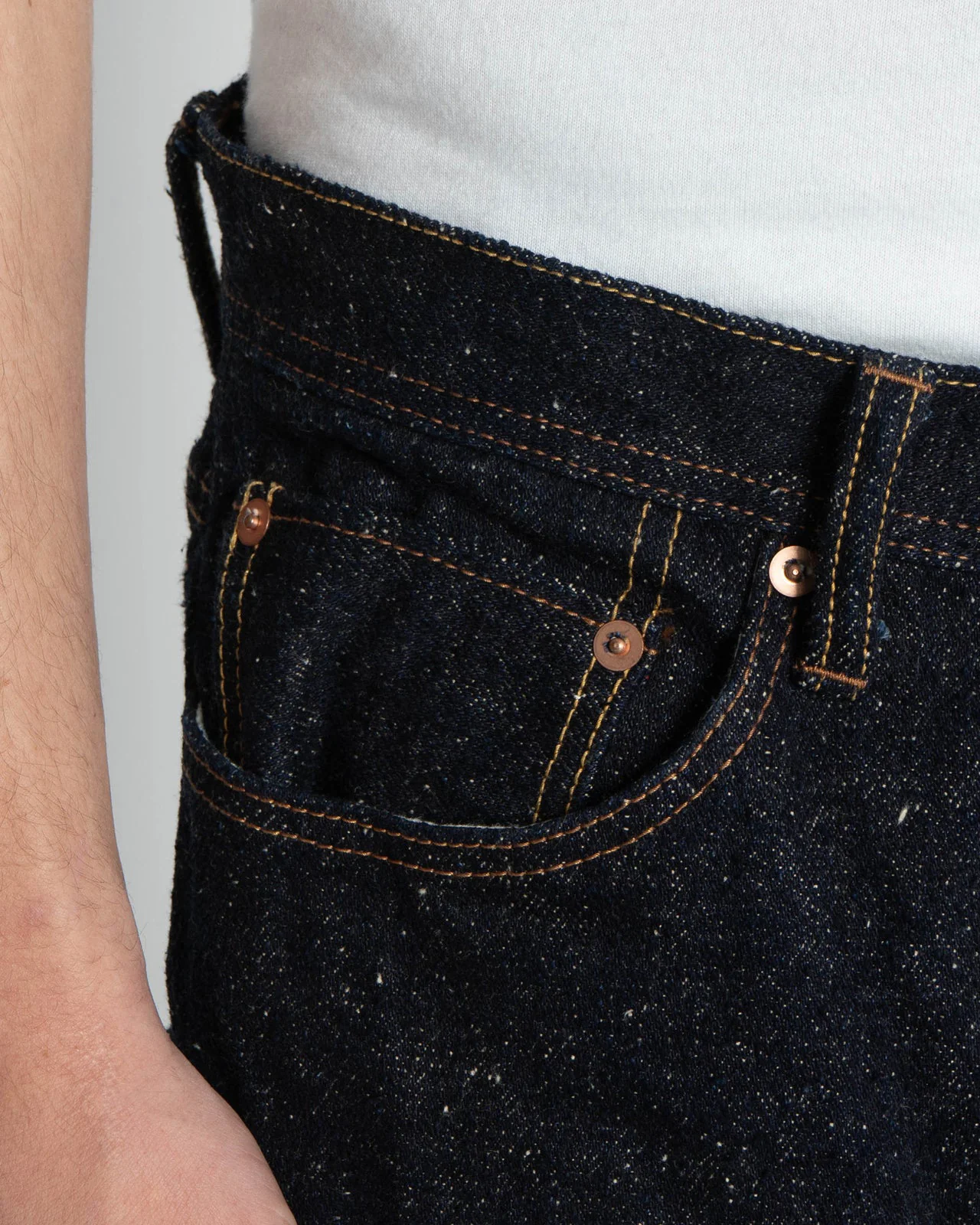 Naked & Famous Denim Strong Guy Relaxed Straight Mens Jeans - MIJ16 Genseki Selvedge - Image 6