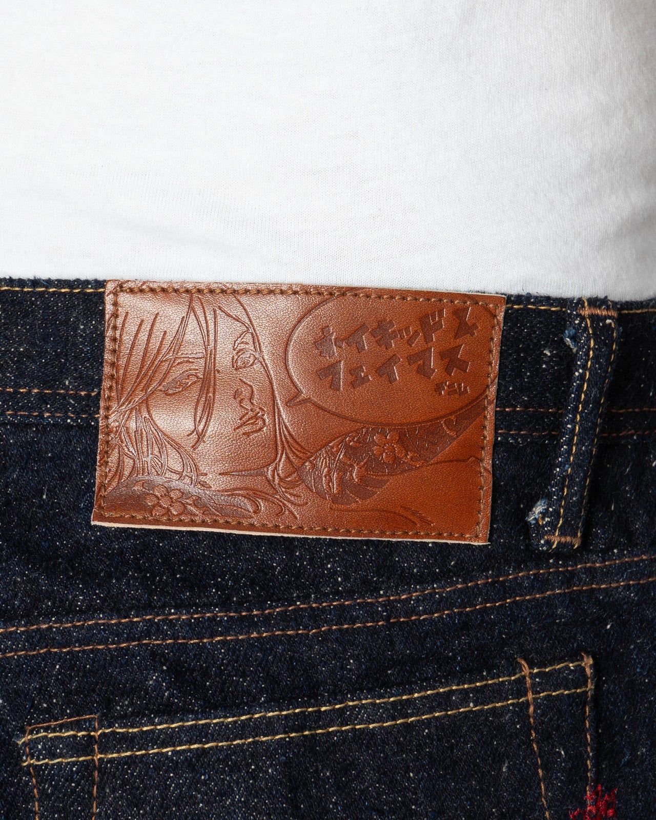 Naked & Famous Denim Strong Guy Relaxed Straight Mens Jeans - MIJ16 Genseki Selvedge - Image 7