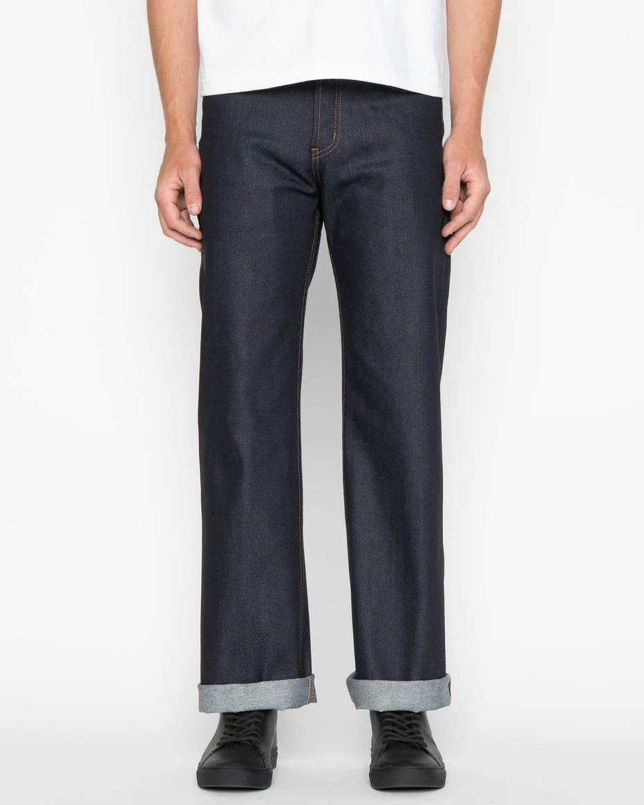 Naked & Famous Denim Strong Guy Relaxed Straight Mens Jeans - Nightshade Stretch Selvedge - Image 2