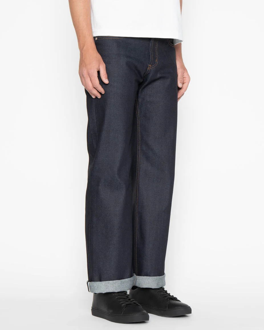 Naked & Famous Denim Strong Guy Relaxed Straight Mens Jeans - Nightshade Stretch Selvedge - Image 3