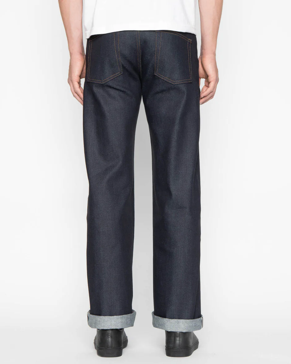 Naked & Famous Denim Strong Guy Relaxed Straight Mens Jeans - Nightshade Stretch Selvedge - Image 4