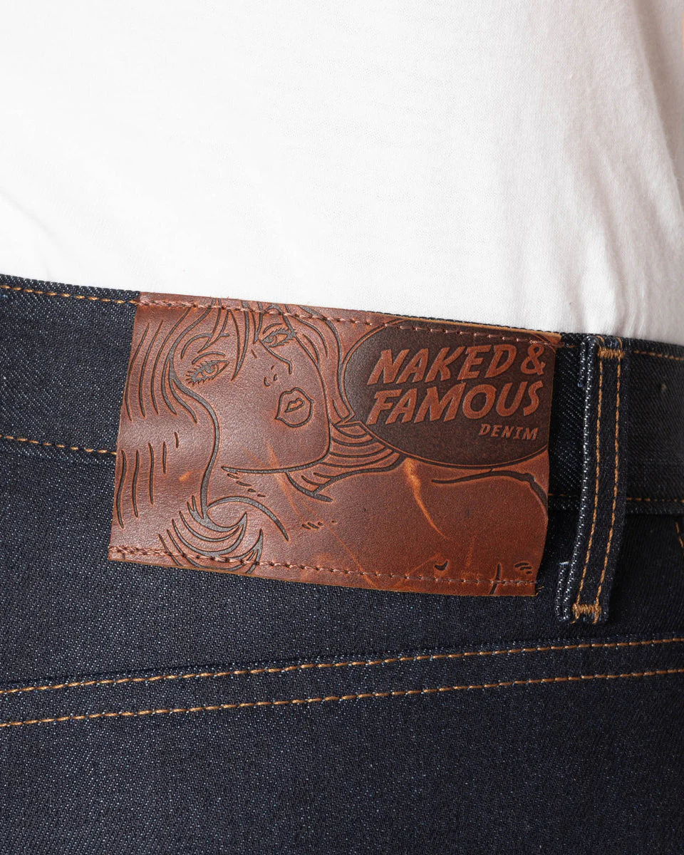 Naked & Famous Denim Strong Guy Relaxed Straight Mens Jeans - Nightshade Stretch Selvedge - Image 7
