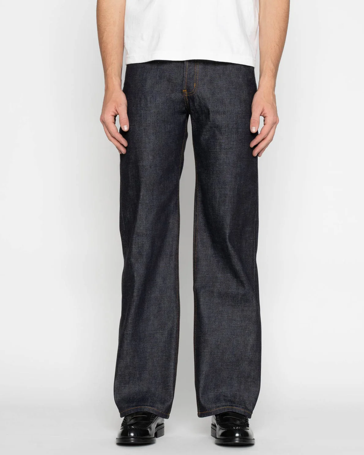 Naked & Famous Denim Strong Guy Relaxed Straight Mens Jeans - Tenfold Selvedge - Image 3