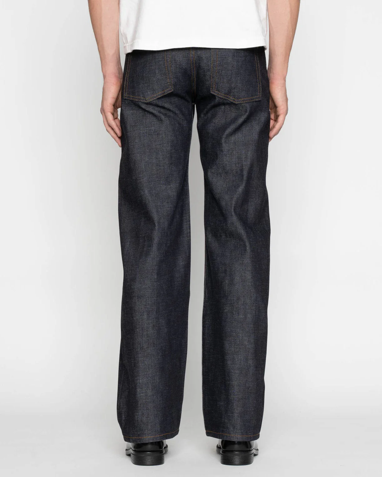 Naked & Famous Denim Strong Guy Relaxed Straight Mens Jeans - Tenfold Selvedge - Image 5