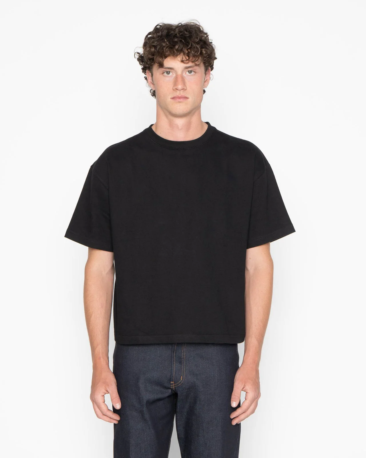 Naked & Famous Denim Strong Tee - 11oz Heavyweight Jersey / Black - Image 2