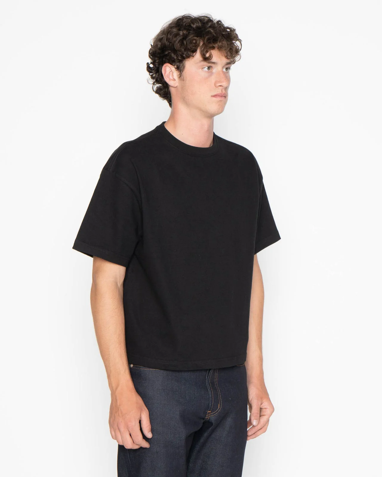 Naked & Famous Denim Strong Tee - 11oz Heavyweight Jersey / Black - Image 3