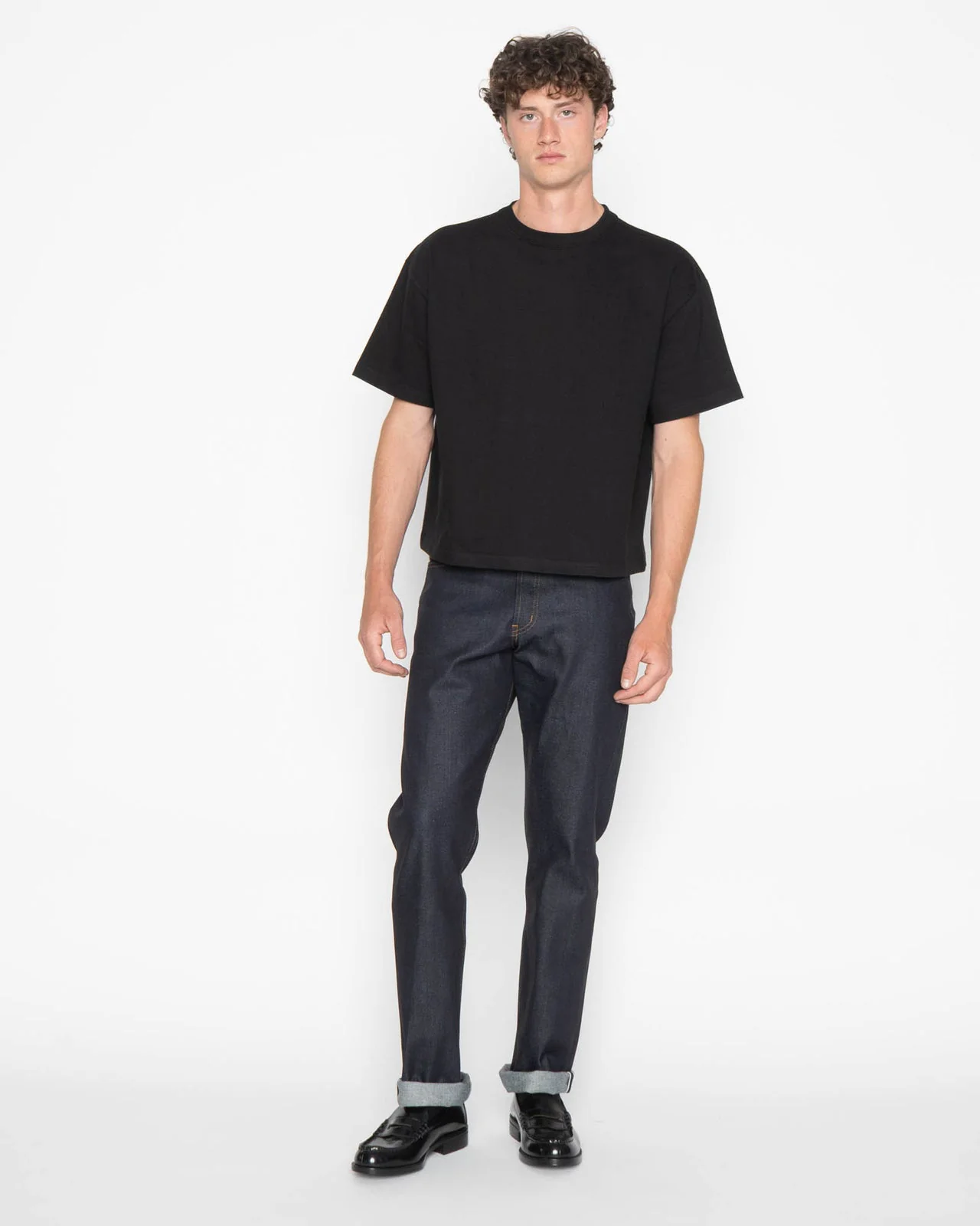 Naked & Famous Denim Strong Tee - 11oz Heavyweight Jersey / Black - Image 6