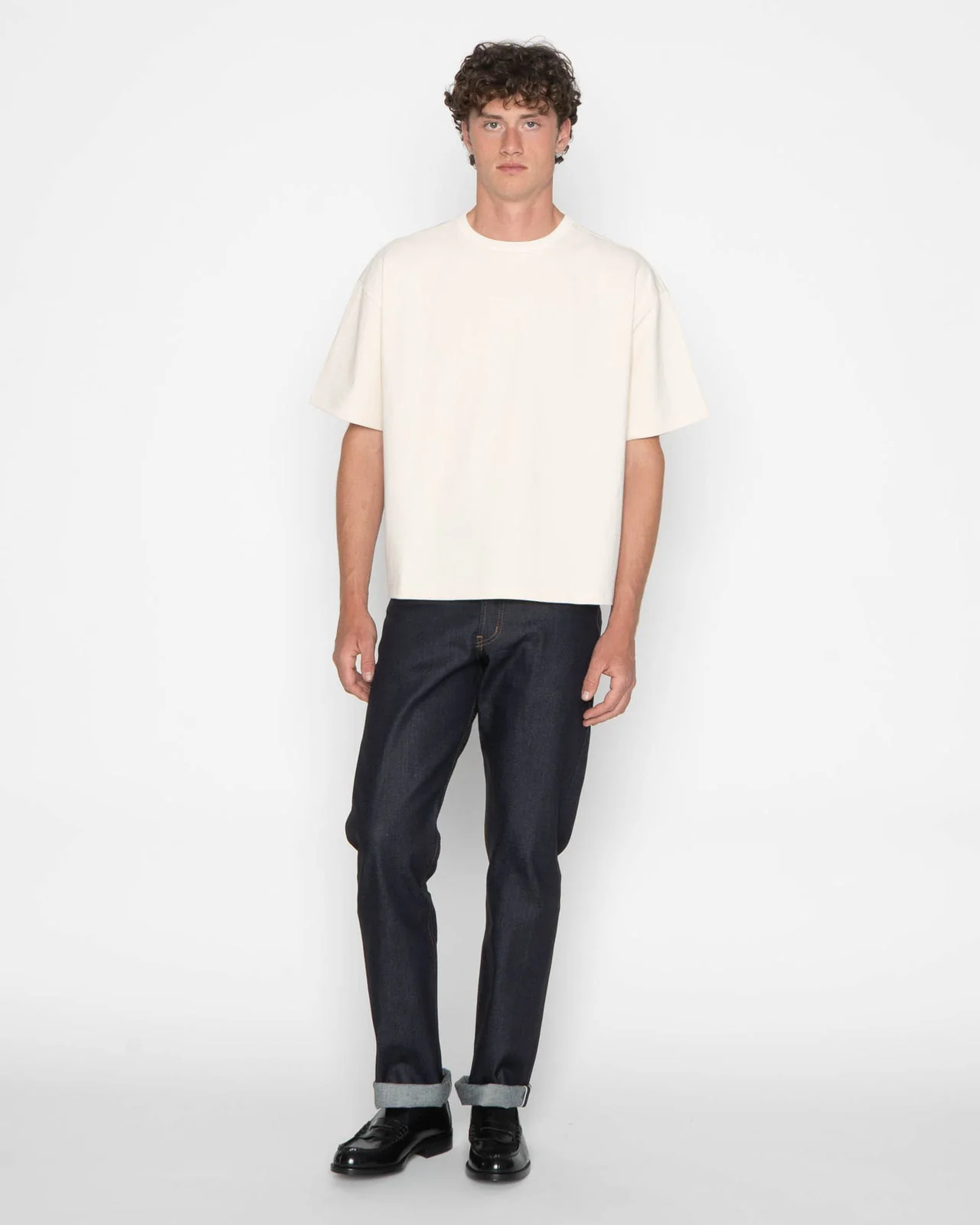 Naked & Famous Denim Strong Tee - 11oz Heavyweight Jersey / Natural - Image 5