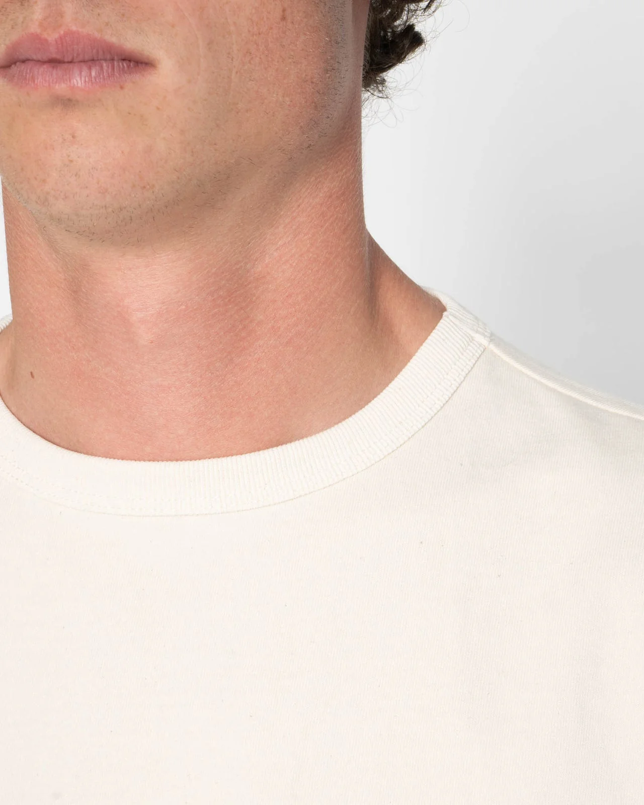 Naked & Famous Denim Strong Tee - 11oz Heavyweight Jersey / Natural - Image 6