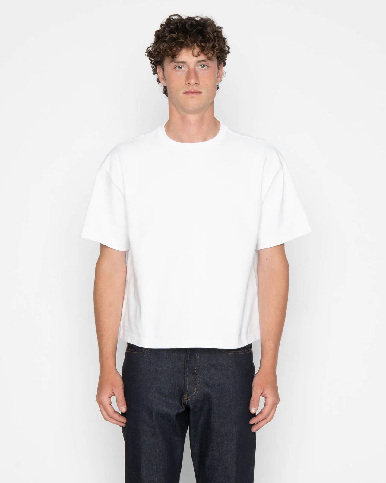 Naked & Famous Denim Strong Tee - 11oz Heavyweight Jersey / White - Image 2
