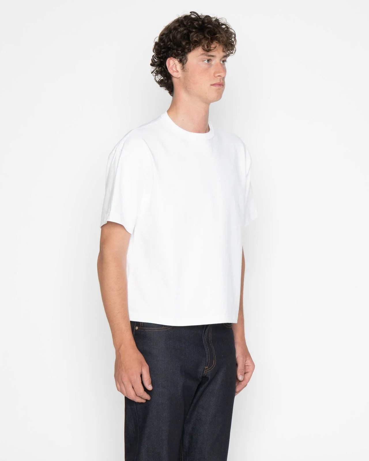 Naked & Famous Denim Strong Tee - 11oz Heavyweight Jersey / White - Image 3