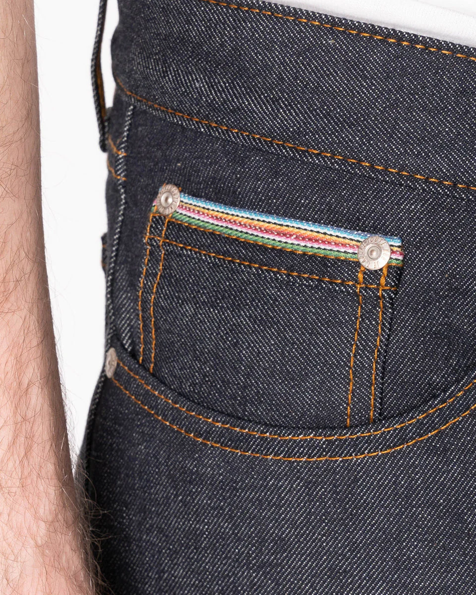 Naked & Famous Denim True Guy Regular Straight Mens Jeans - Dia De Los Muertos Selvedge - Image 6