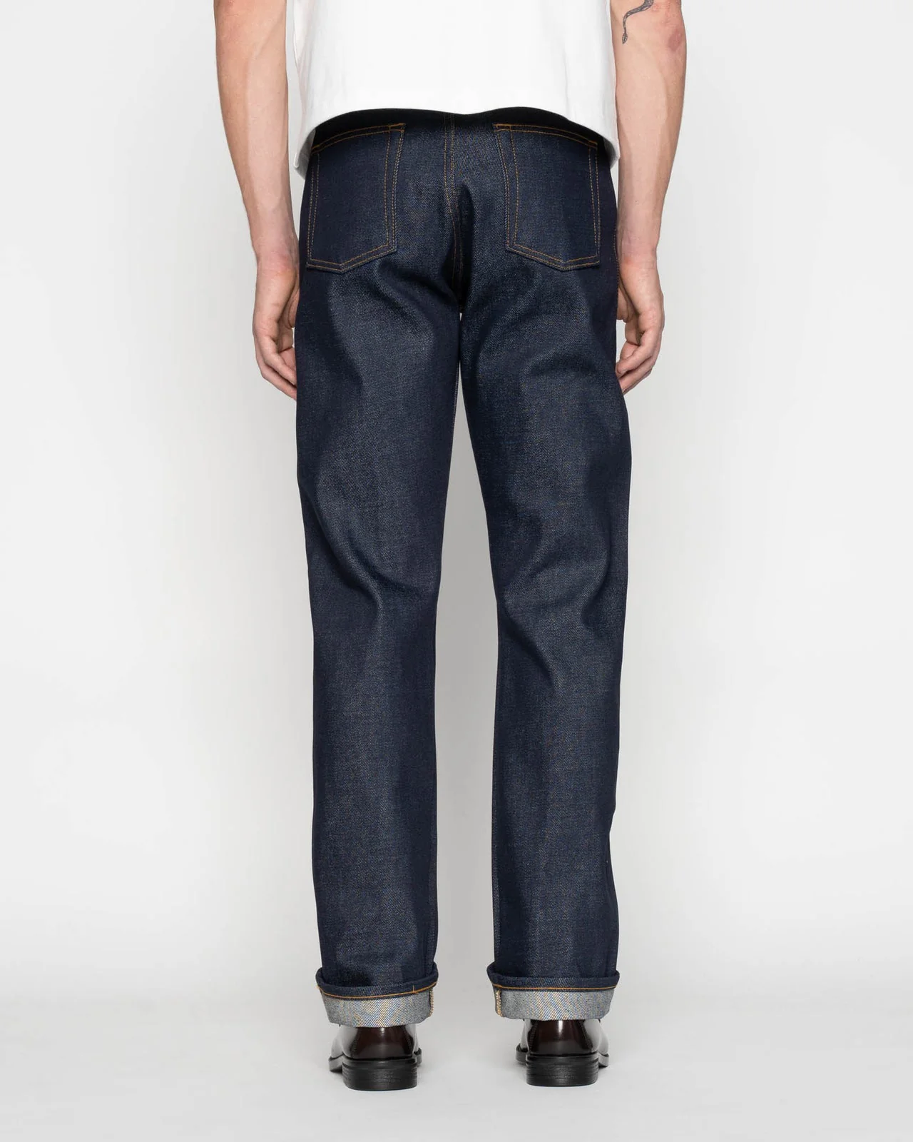 Naked & Famous Denim True Guy Regular Straight Mens Jeans - Elephant 14 / Dirty Elephant - Image 4