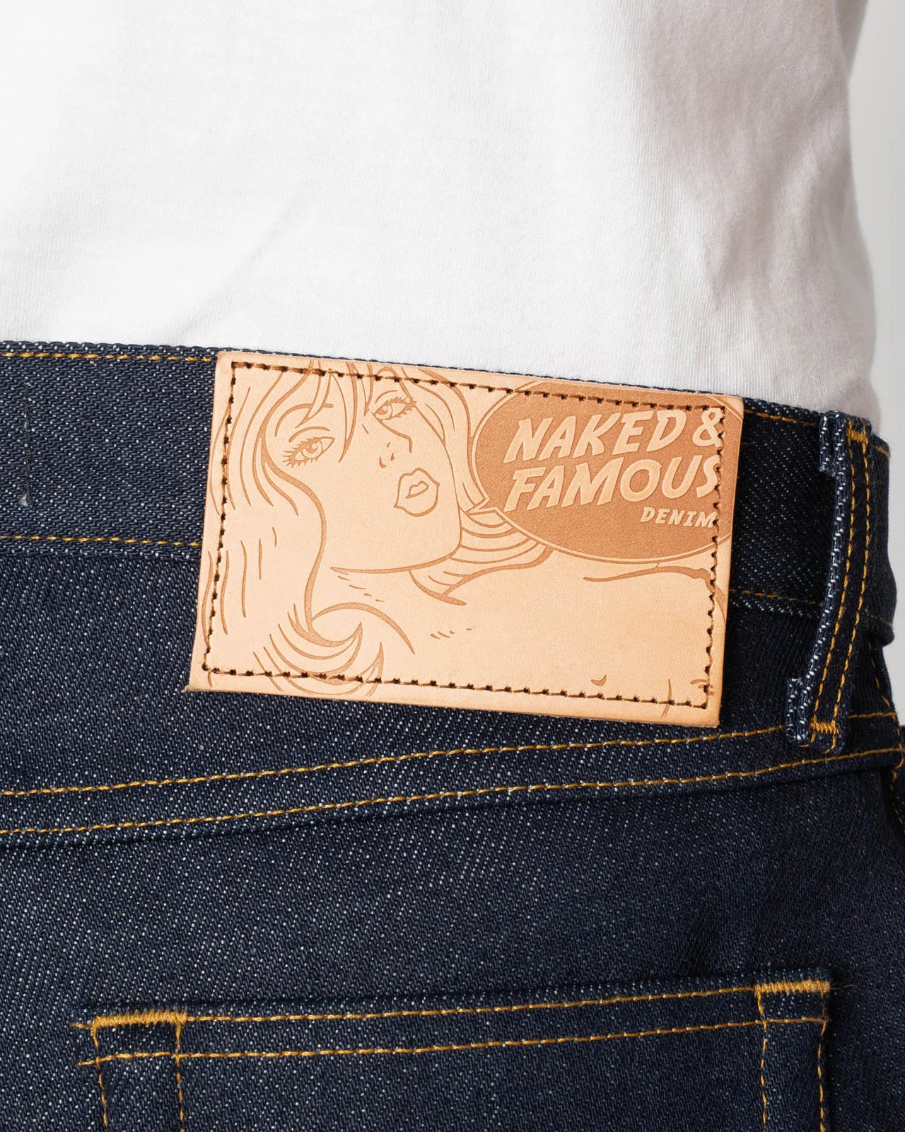 Naked & Famous Denim True Guy Regular Straight Mens Jeans - Elephant 14 / Dirty Elephant - Image 5
