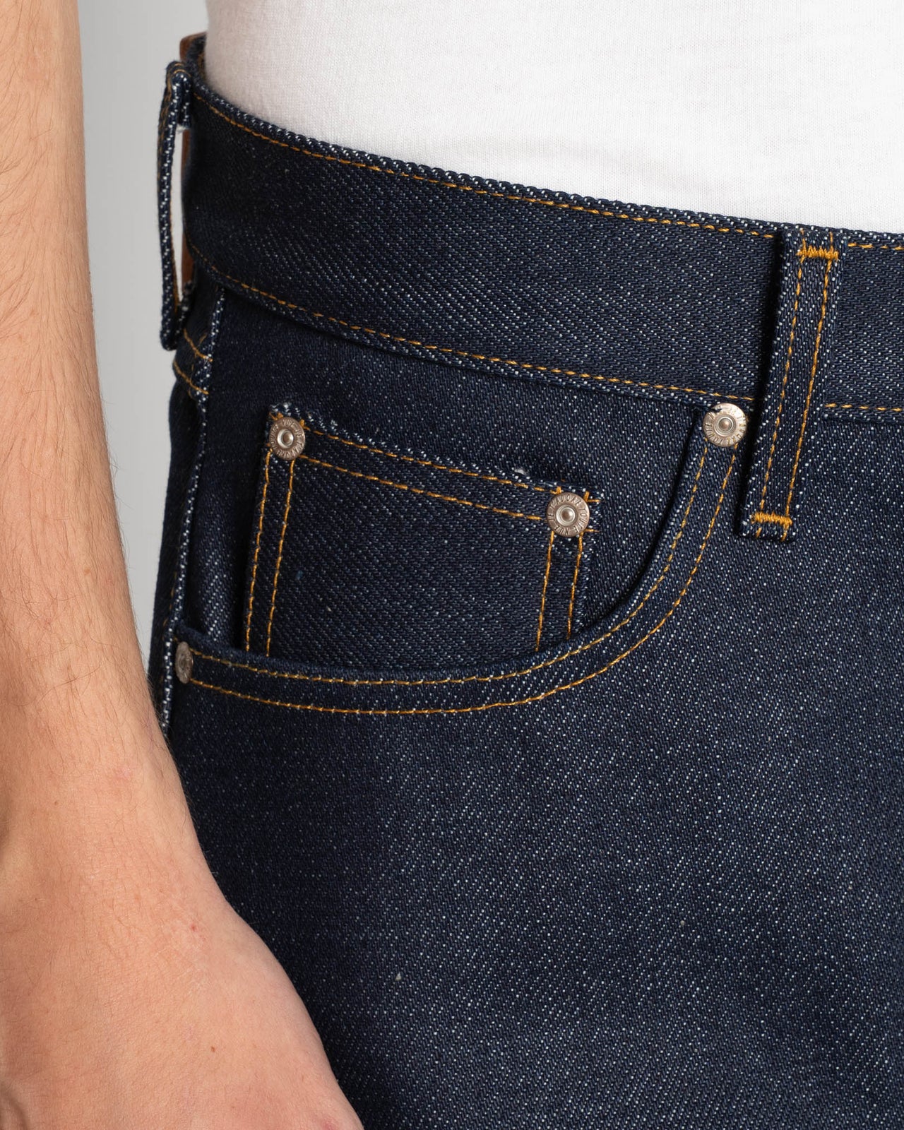 Naked & Famous Denim True Guy Regular Straight Mens Jeans - Elephant 14 / Dirty Elephant - Image 6