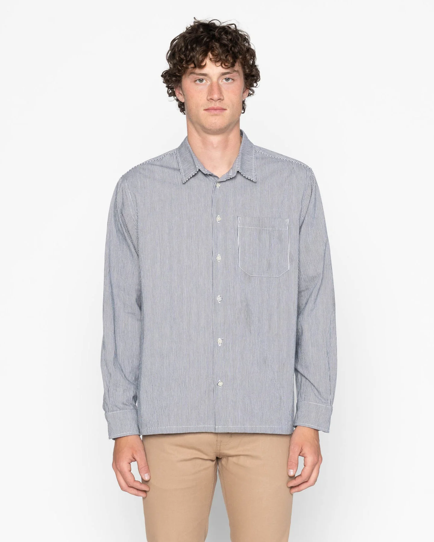 Naked & Famous Denim True Shirt - Organic Hickory - Image 2
