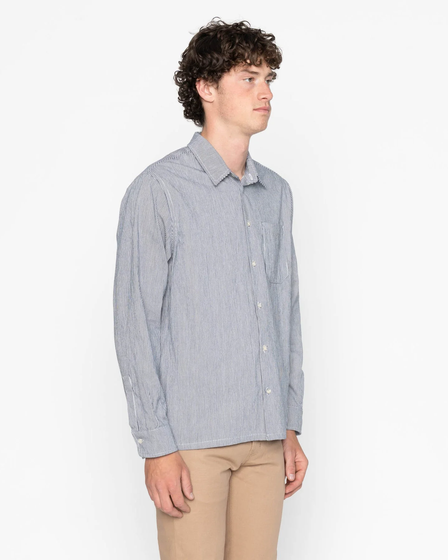 Naked & Famous Denim True Shirt - Organic Hickory - Image 3
