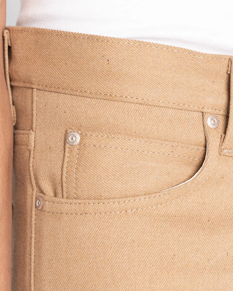 Naked & Famous Denim Weird Guy Regular Tapered Mens Jeans - Brown Fox Selvedge - Image 6