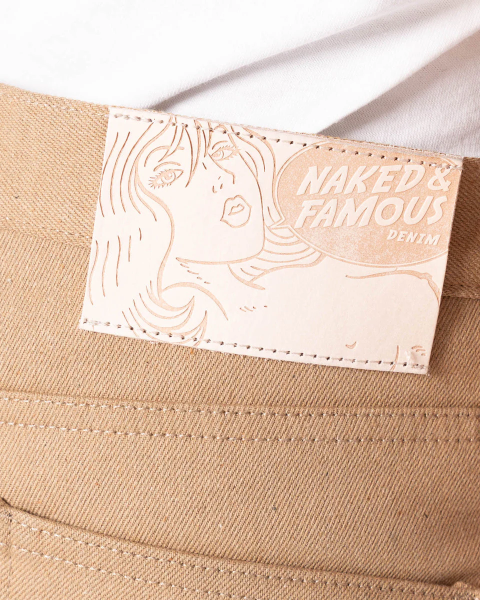 Naked & Famous Denim Weird Guy Regular Tapered Mens Jeans - Brown Fox Selvedge - Image 7
