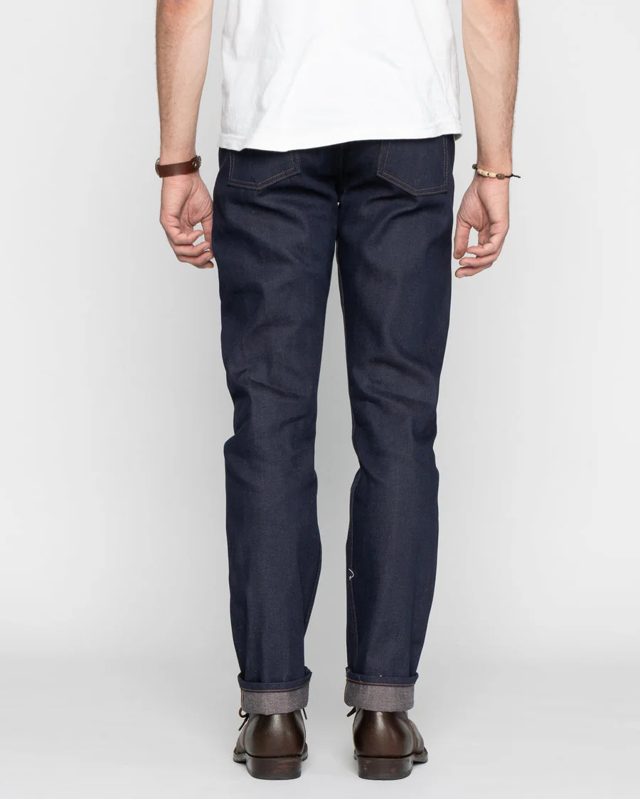 Naked & Famous Denim Weird Guy Regular Tapered Mens Jeans - Coffee Dye Selvedge - Image 5