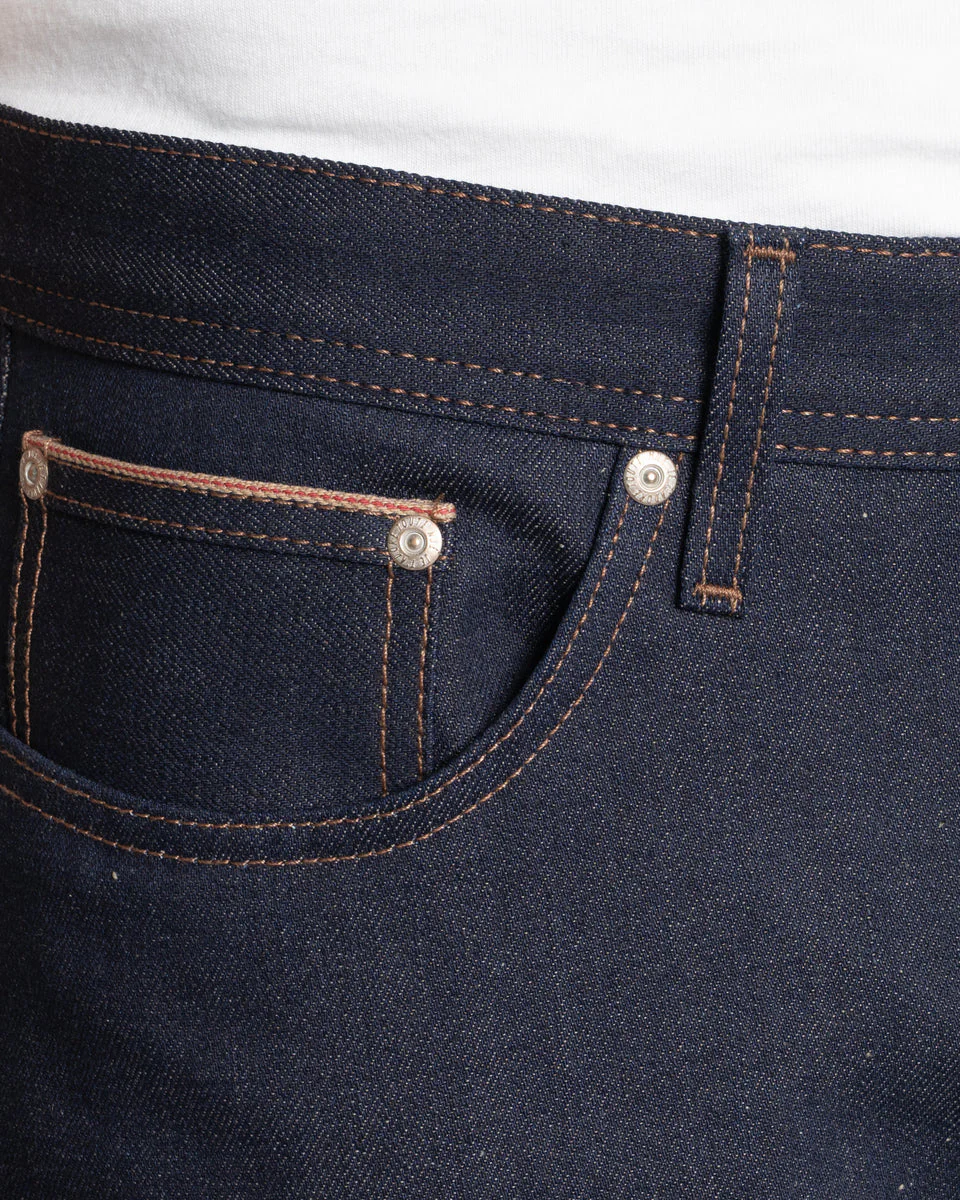 Naked & Famous Denim Weird Guy Regular Tapered Mens Jeans - Coffee Dye Selvedge - Image 6