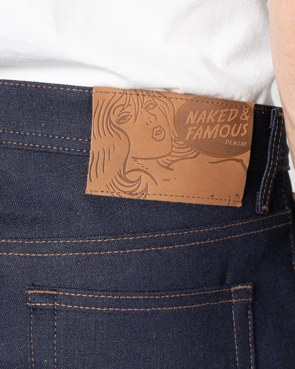 Naked & Famous Denim Weird Guy Regular Tapered Mens Jeans - Coffee Dye Selvedge - Image 7