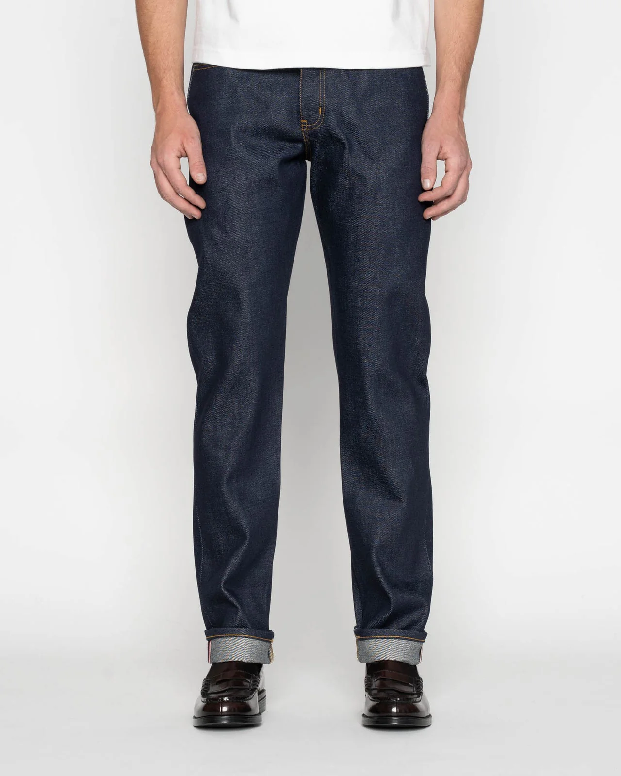 Naked & Famous Denim Weird Guy Regular Tapered Mens Jeans - Elephant 14 / Dirty Elephant - Image 2