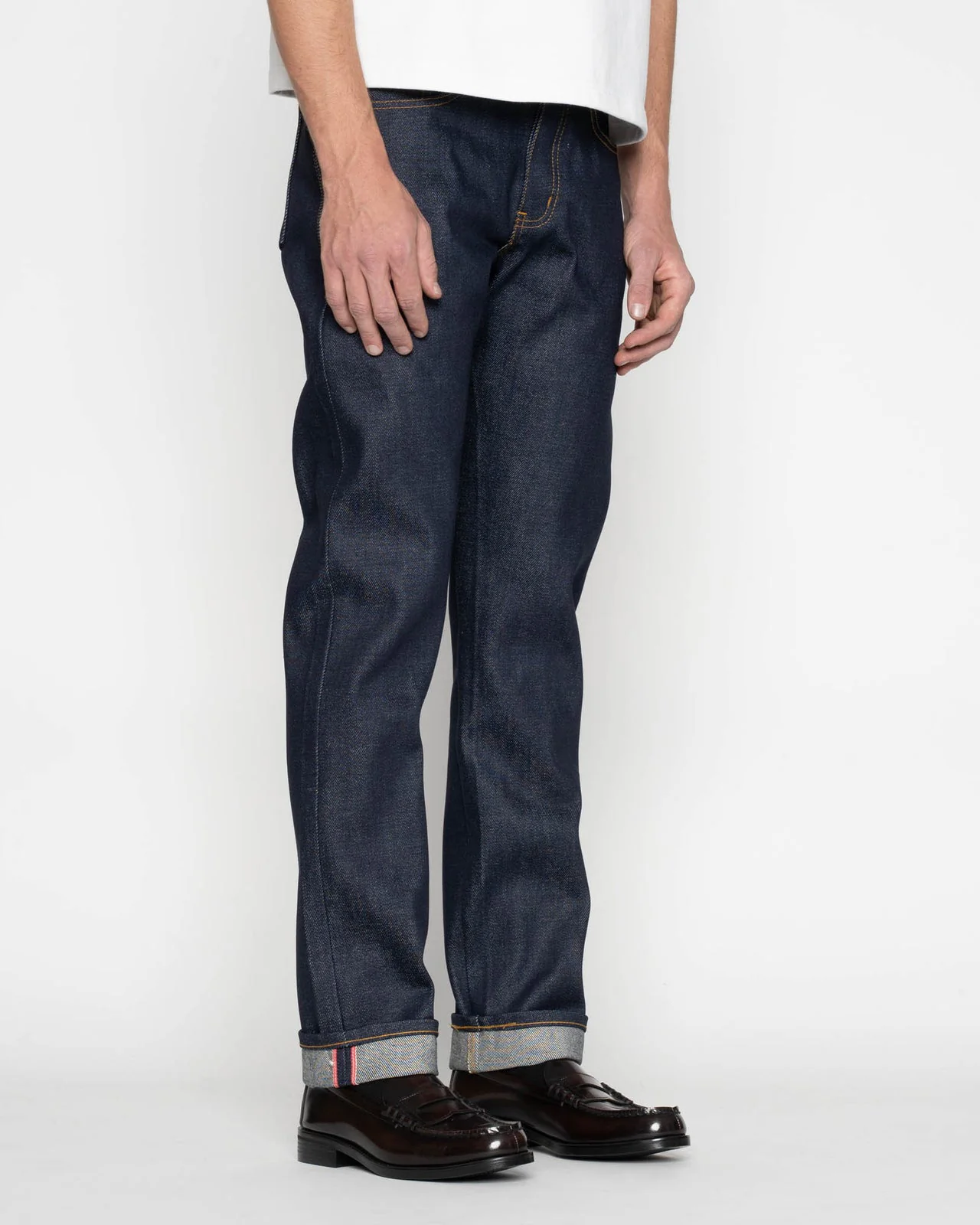 Naked & Famous Denim Weird Guy Regular Tapered Mens Jeans - Elephant 14 / Dirty Elephant - Image 3