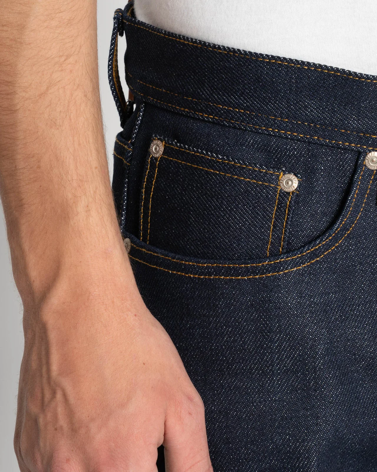 Naked & Famous Denim Weird Guy Regular Tapered Mens Jeans - Elephant 14 / Dirty Elephant - Image 5