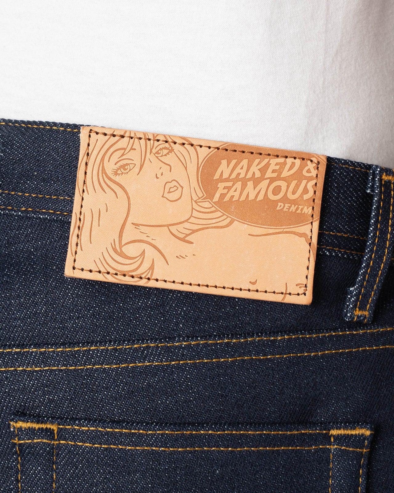 Naked & Famous Denim Weird Guy Regular Tapered Mens Jeans - Elephant 14 / Dirty Elephant - Image 6