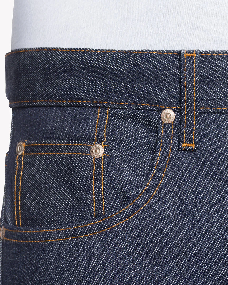 Naked & Famous Denim Easy Guy Relaxed Tapered Mens Jeans - Dirty Fade Selvedge - Image 5