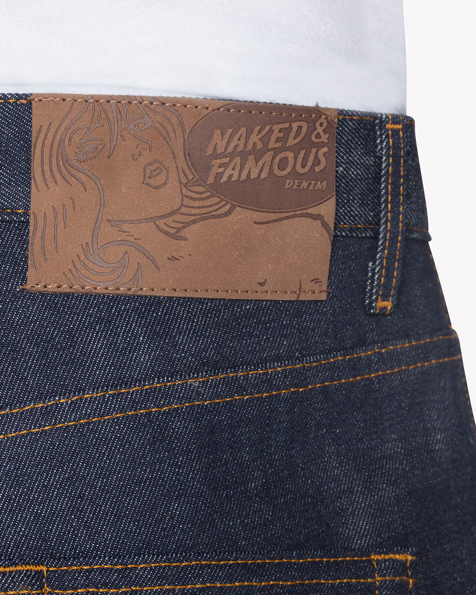 Naked & Famous Denim Easy Guy Relaxed Tapered Mens Jeans - Dirty Fade Selvedge - Image 6
