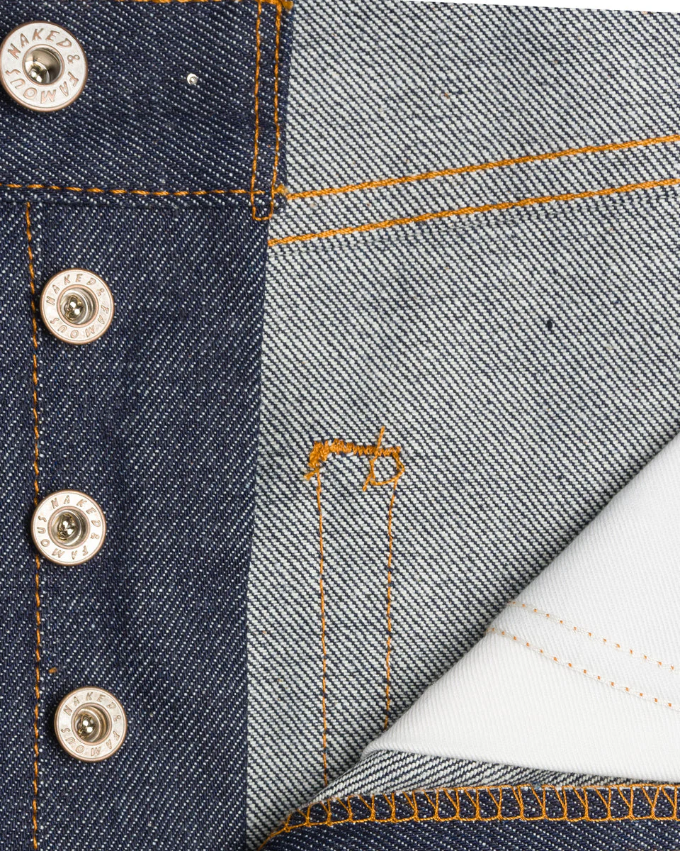 Naked & Famous Denim Easy Guy Relaxed Tapered Mens Jeans - Dirty Fade Selvedge - Image 7