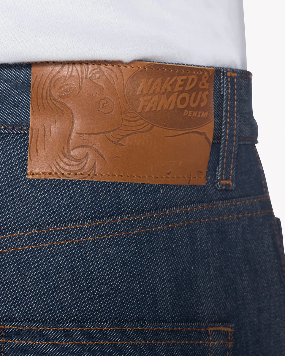 Naked & Famous Denim Easy Guy Relaxed Tapered Mens Jeans - Natural Indigo Selvedge - Image 6