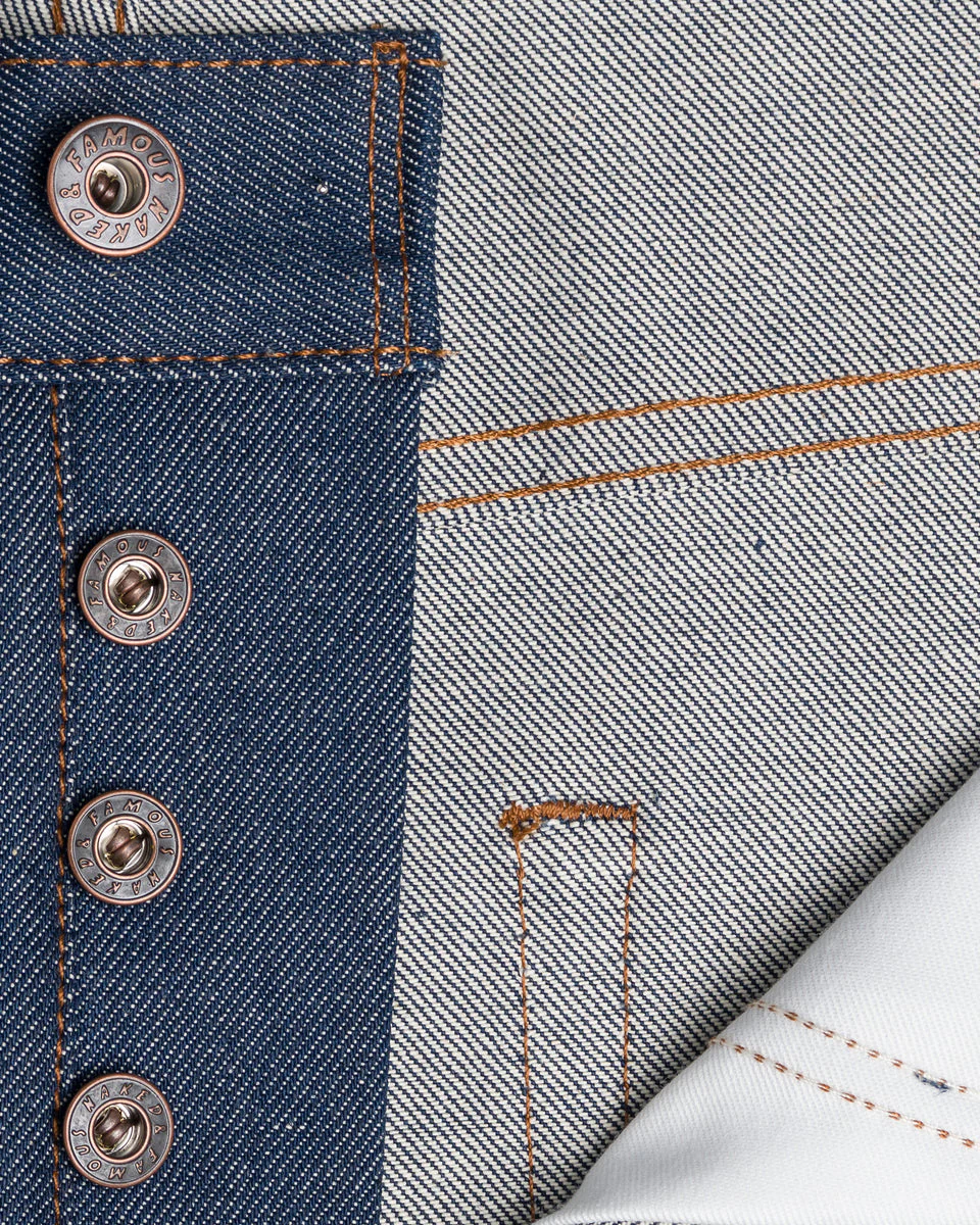 Naked & Famous Denim Easy Guy Relaxed Tapered Mens Jeans - Natural Indigo Selvedge - Image 7