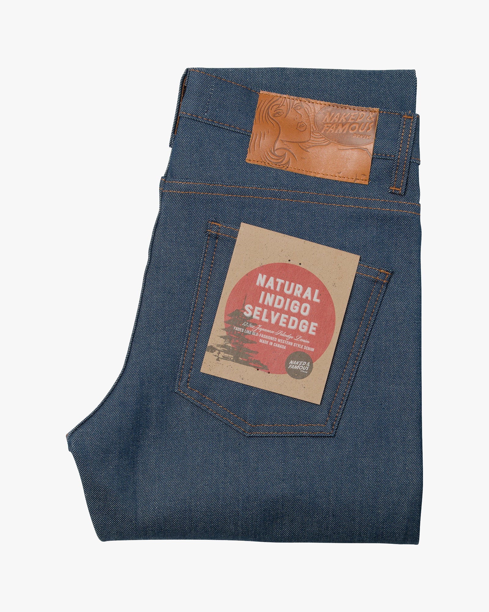 Naked & Famous Denim Super Guy Skinny Mens Jeans - Natural Indigo Selvedge