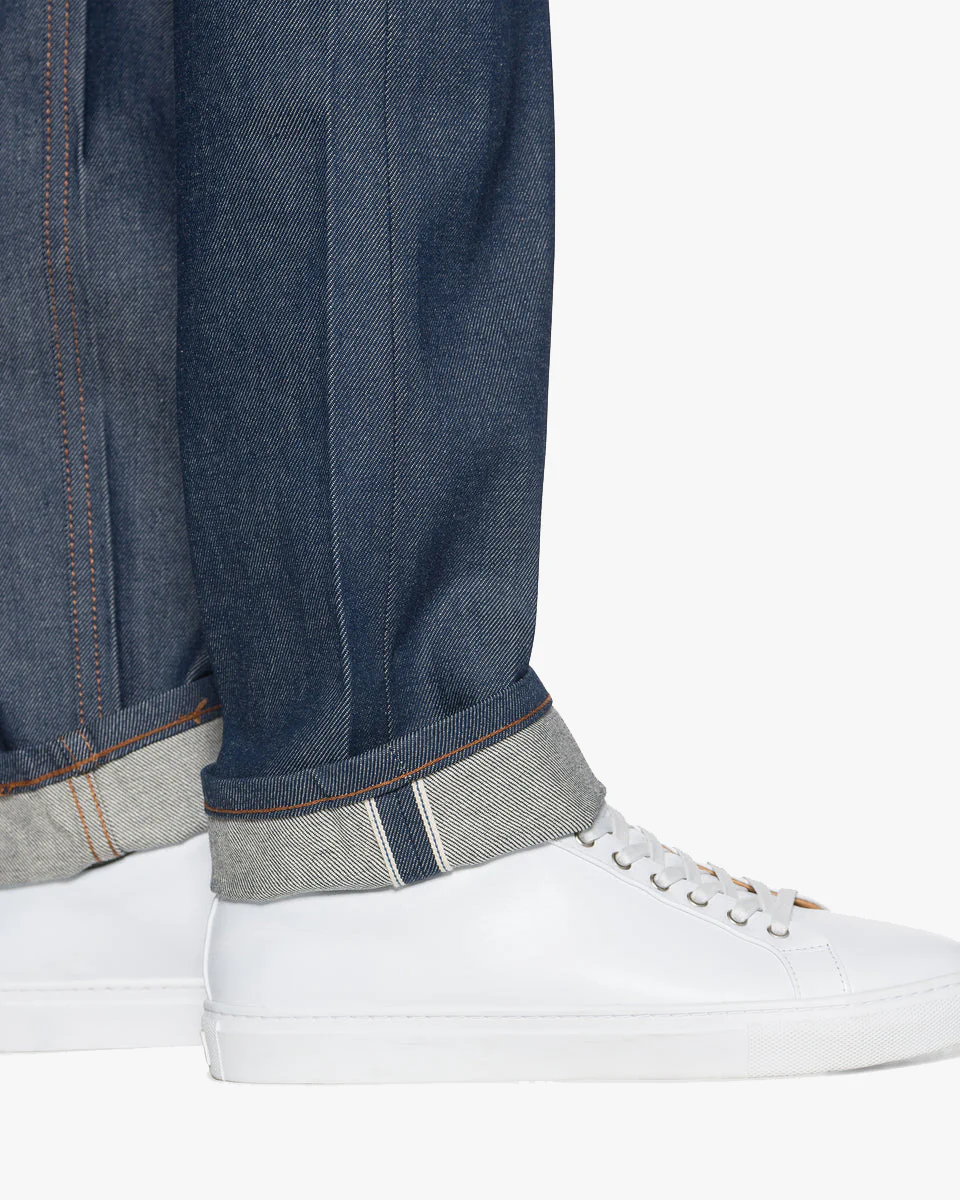 Naked & Famous Denim Weird Guy Regular Tapered Mens Jeans - Natural Indigo Selvedge - Image 2